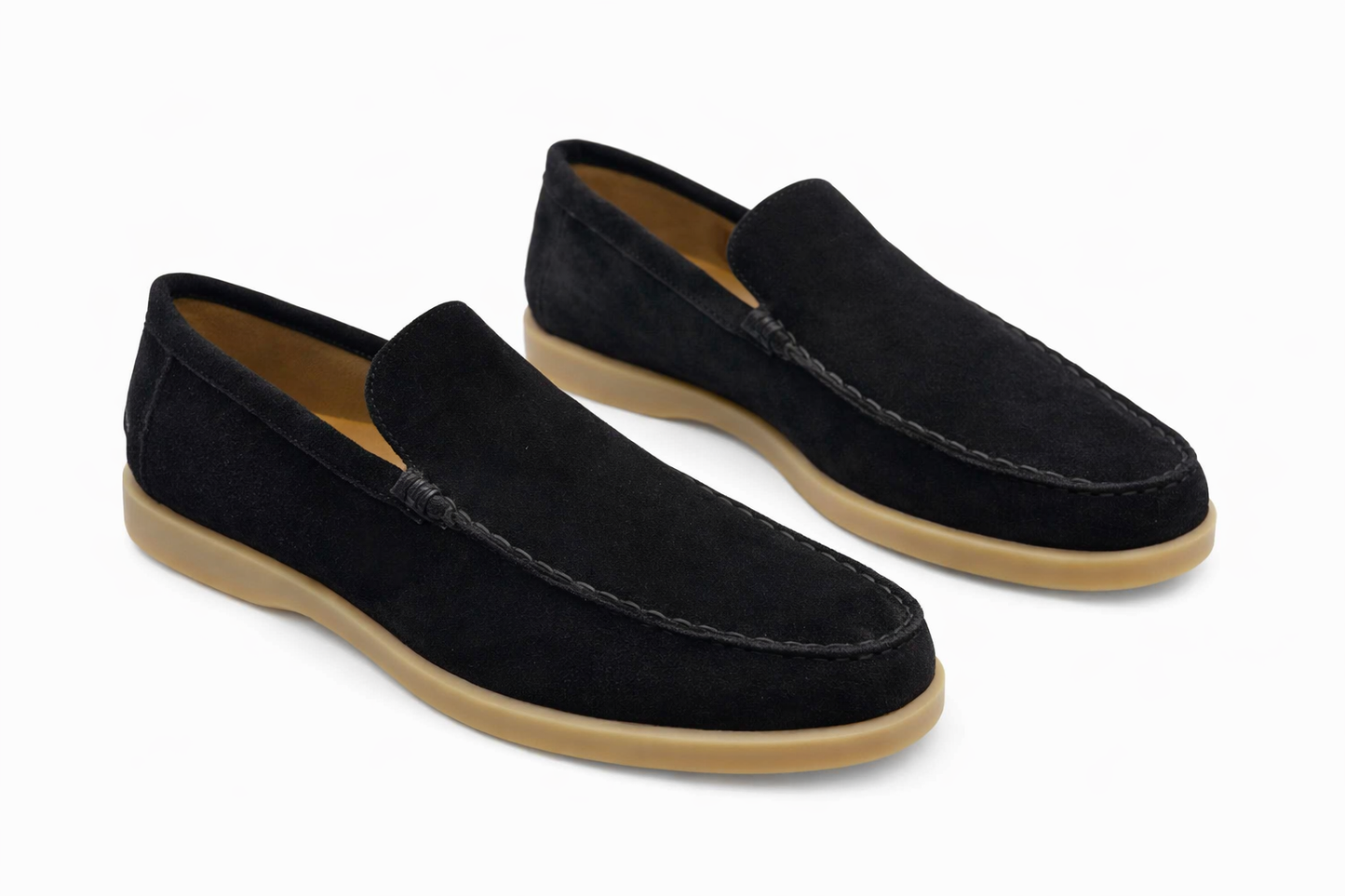 Classic Black Suede Loafers