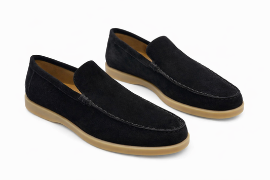 Classic Black Suede Loafers